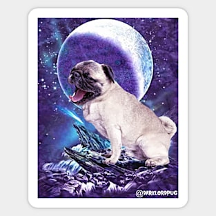 Pug Purhowl Sticker